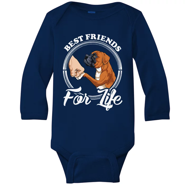 Funny Boxer Dog Boxer Dog Lover Baby Long Sleeve Bodysuit