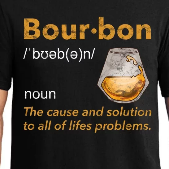 Funny Bourbon Definition Whiskey Ing Quote Gift Idea Gift Pajama Set