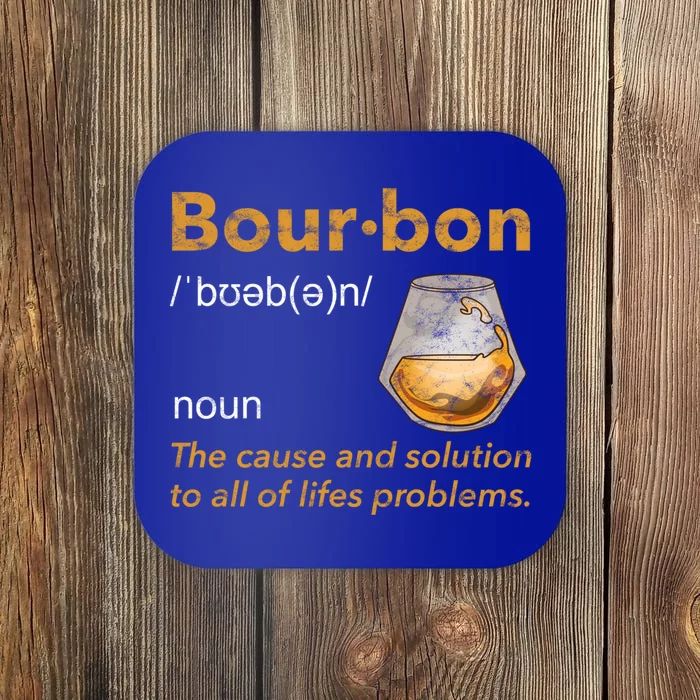 Funny Bourbon Definition Whiskey Ing Quote Gift Idea Gift Coaster