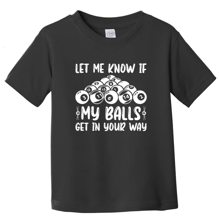 Funny Billiards Design For Men Women Billiard Pool Balls Player Gift For Father's Day Toddler T-Shirt