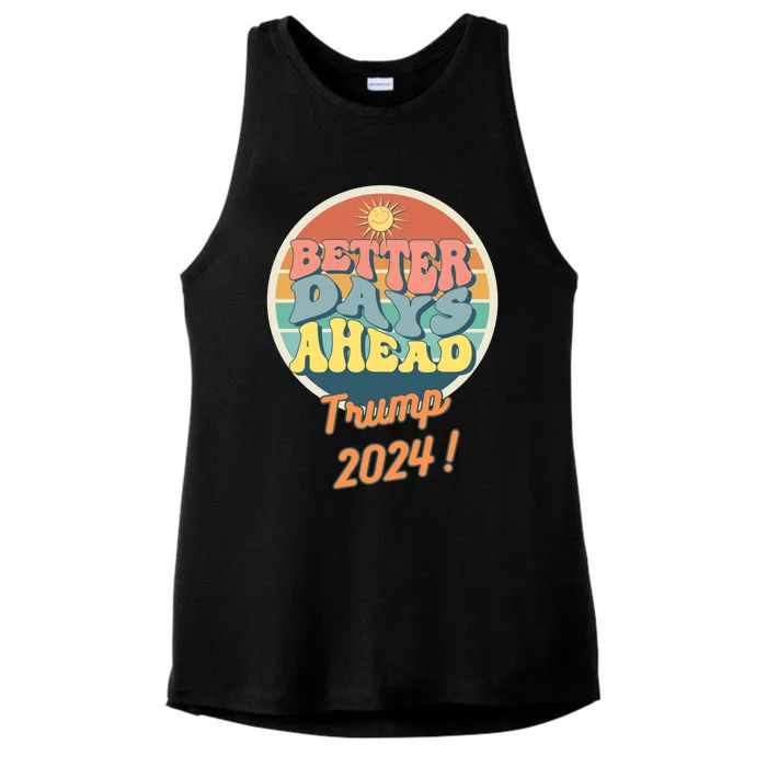 Funny Better Days Ahead Potus 2024 Election Trump Biden Great Gift Ladies Tri-Blend Wicking Tank