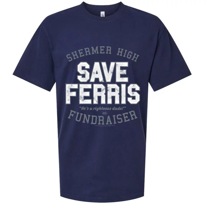 Ferris Bueller's Day Off Shermer High Save Ferris Gift Sueded Cloud Jersey T-Shirt