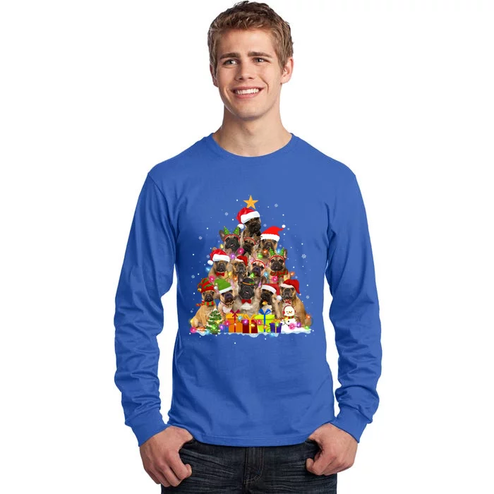 French Bulldog Dog Christmas Lights Tree Pet Dog Lover Xmas Meaningful Gift Tall Long Sleeve T-Shirt