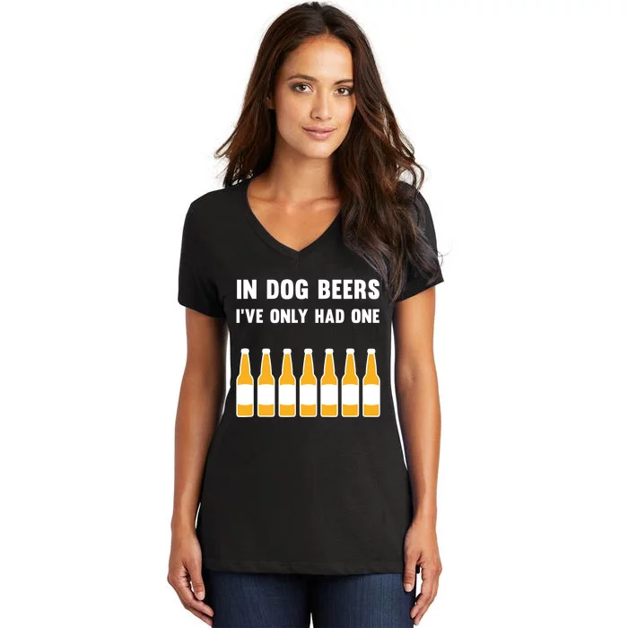 Funny Beer Drinking Alchohol For Adults Women's V-Neck T-Shirt