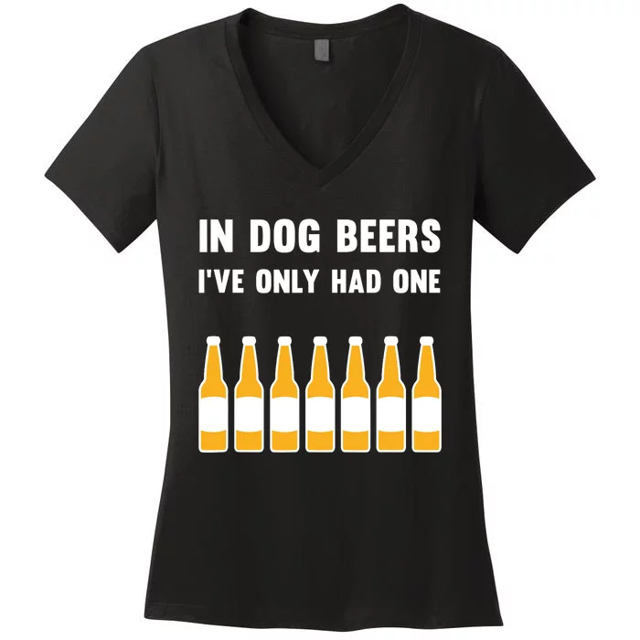 Funny Beer Drinking Alchohol For Adults Women's V-Neck T-Shirt