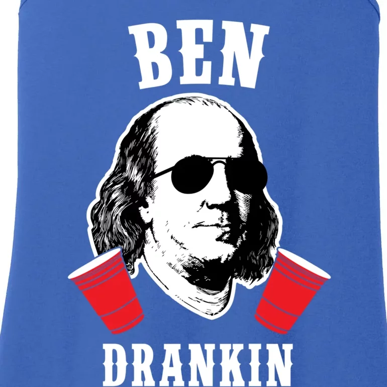 Funny Ben Drankin 4th Of July Aviator American Design Gift Ladies Essential Tank