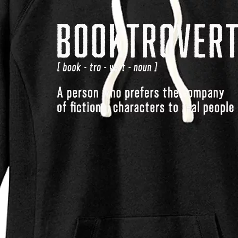 Funny Booktrovert Definition Book Lovers Librarian Bookish Women's Fleece Hoodie