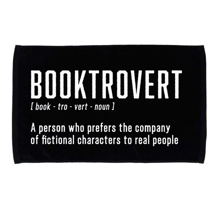 Funny Booktrovert Definition Book Lovers Librarian Bookish Microfiber Hand Towel