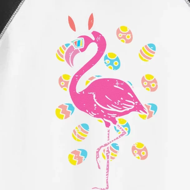 Flamingo Bunny Ears Glasses Eggs Easter Bird Animal Women Toddler Fine Jersey T-Shirt