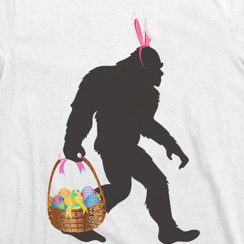 Funny Bigfoot Easter Design with Easter Basket and Bigfoot T-Shirt