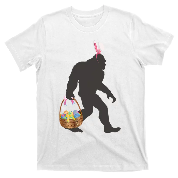 Funny Bigfoot Easter Design with Easter Basket and Bigfoot T-Shirt