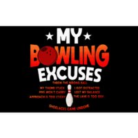 Funny Bowling Excuses Saying Gift Bumper Sticker