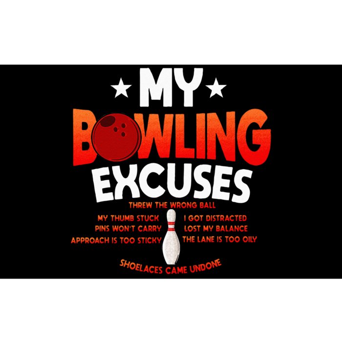 Funny Bowling Excuses Saying Gift Bumper Sticker