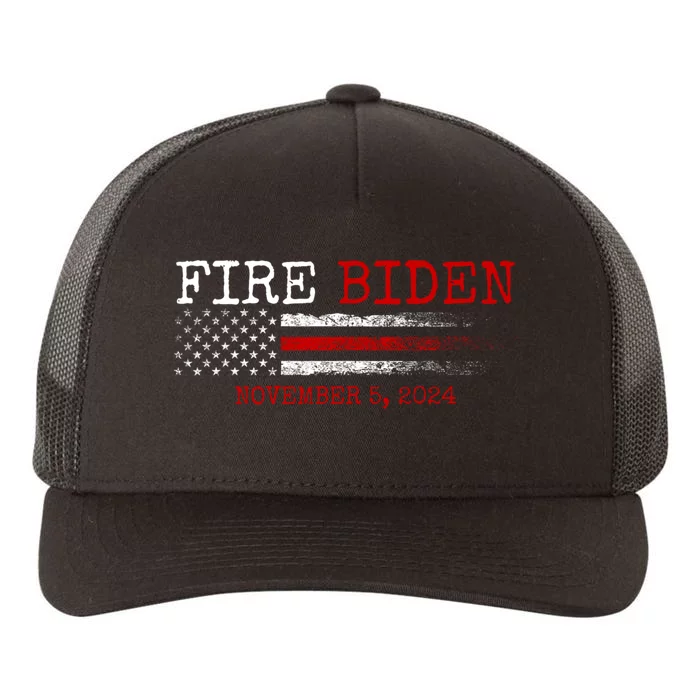 Fire Biden Elect Trump President 2024 Republican Patriot Yupoong Adult 5-Panel Trucker Hat