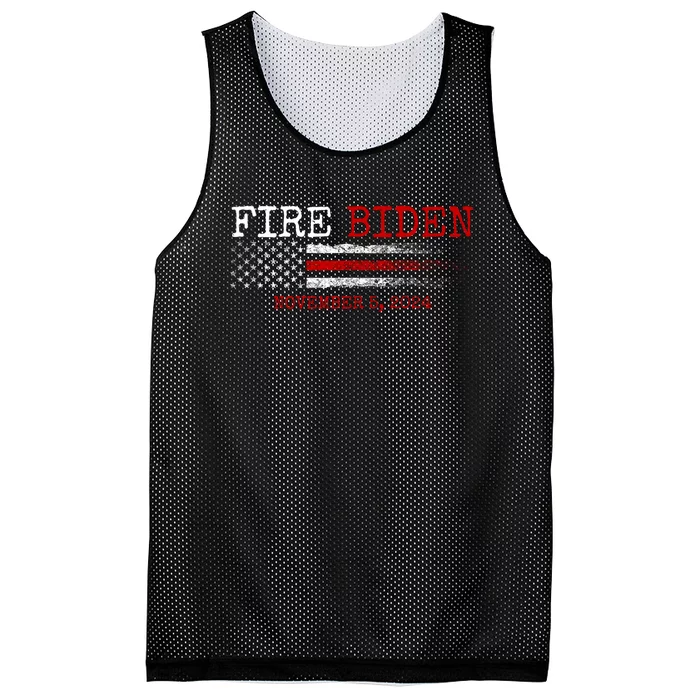 Fire Biden Elect Trump President 2024 Republican Patriot Mesh Reversible Basketball Jersey Tank