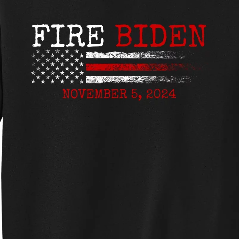 Fire Biden Elect Trump President 2024 Republican Patriot Tall Sweatshirt