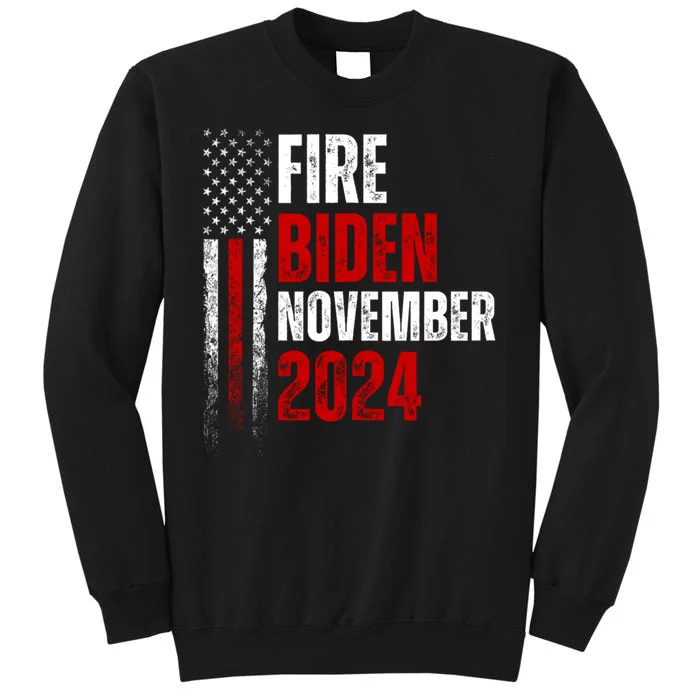 Fire Biden Elect Trump President 2024 Republican Patriot Tall Sweatshirt