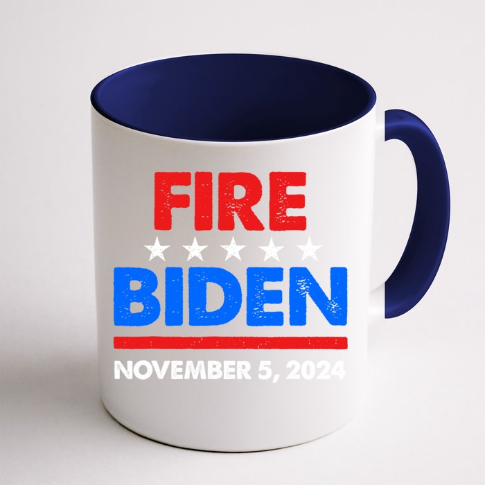 Fire Biden Elect Trump President 2024 Republican Patriot Front & Back Coffee Mug