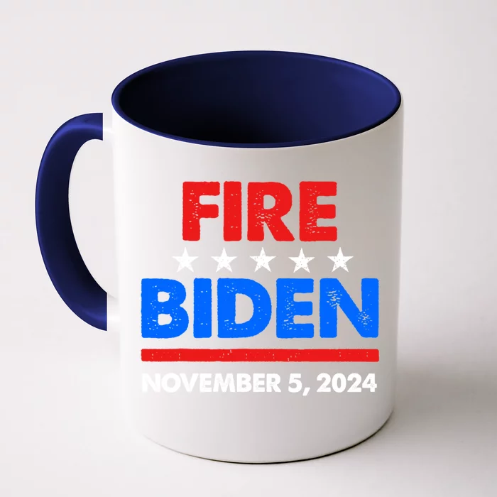 Fire Biden Elect Trump President 2024 Republican Patriot Front & Back Coffee Mug