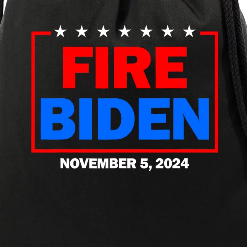 Fire Biden Elect Trump President 2024 Republican Patriot Drawstring Bag