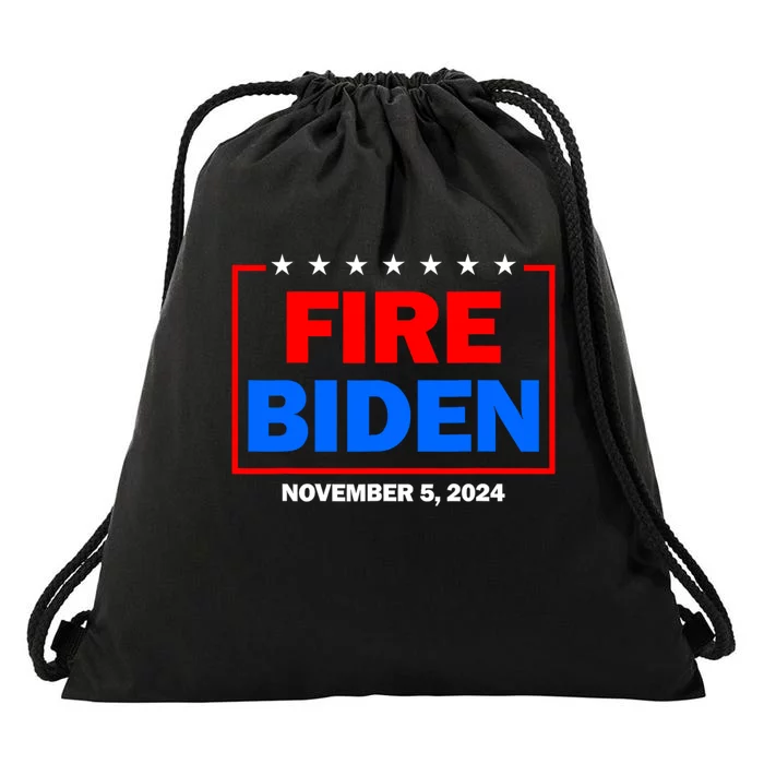 Fire Biden Elect Trump President 2024 Republican Patriot Drawstring Bag