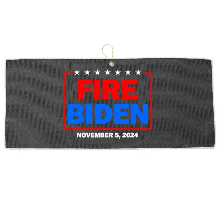 Fire Biden Elect Trump President 2024 Republican Patriot Large Microfiber Waffle Golf Towel