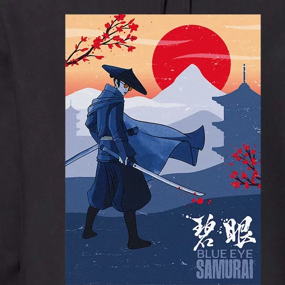 Funny Blue Eye Samurai Mizu Premium Hoodie