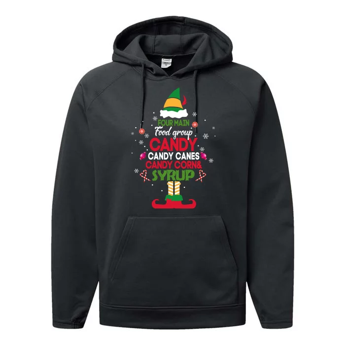 Funny Buddy Elf Christmas Cheer Performance Fleece Hoodie