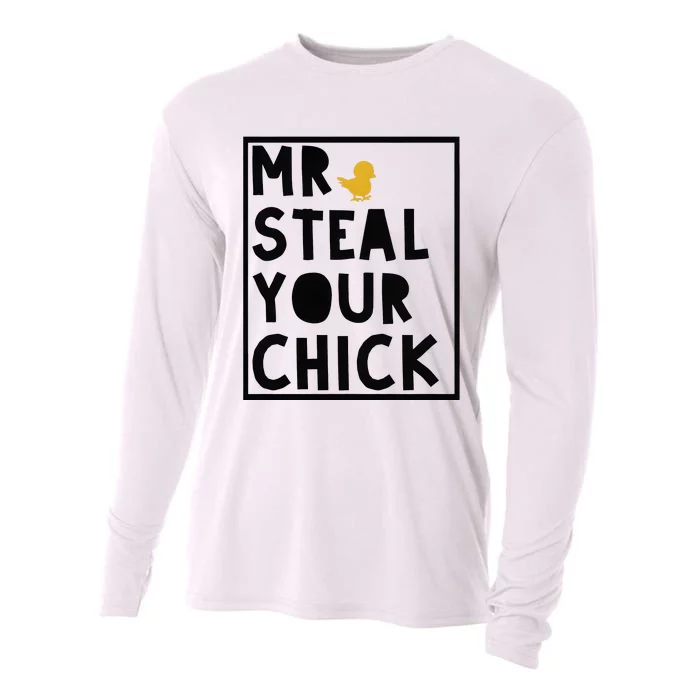 Funny Boy Easter Mr Steal Your Chick Cooling Performance Long Sleeve Crew