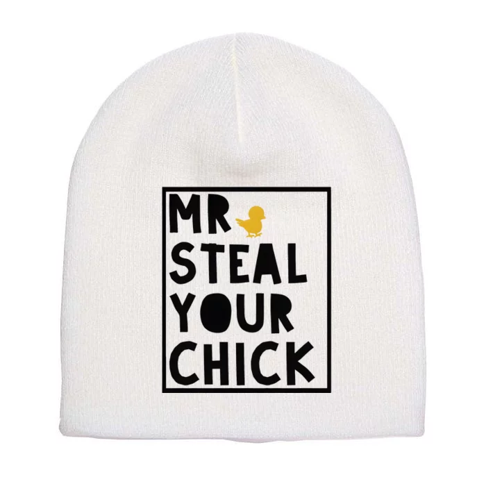 Funny Boy Easter Mr Steal Your Chick Short Acrylic Beanie