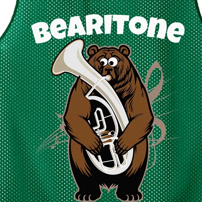 Funny Bearitone Euphonium For Horn Player Baritone Mesh Reversible Basketball Jersey Tank