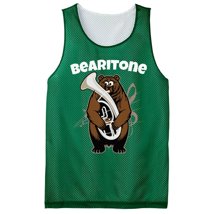 Funny Bearitone Euphonium For Horn Player Baritone Mesh Reversible Basketball Jersey Tank