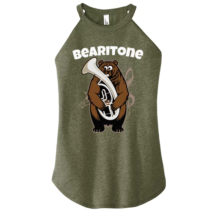 Funny Bearitone Euphonium For Horn Player Baritone Women’s Perfect Tri Rocker Tank