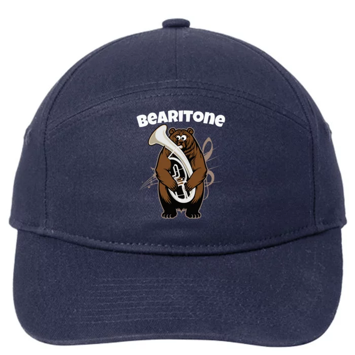 Funny Bearitone Euphonium For Horn Player Baritone 7-Panel Snapback Hat