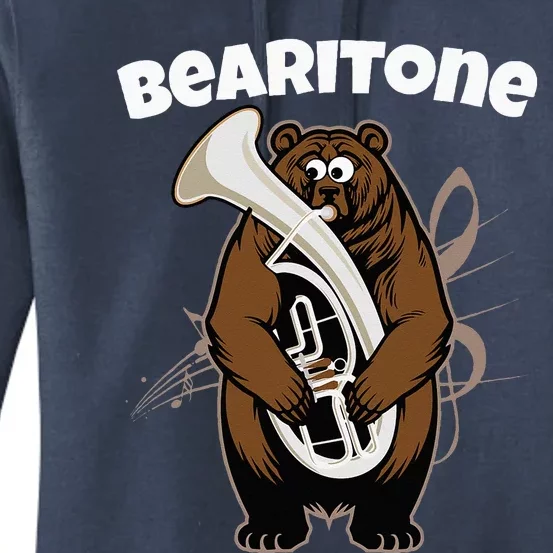 Funny Bearitone Euphonium For Horn Player Baritone Women's Pullover Hoodie