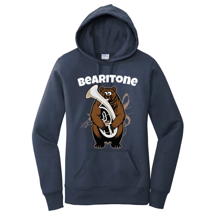 Funny Bearitone Euphonium For Horn Player Baritone Women's Pullover Hoodie