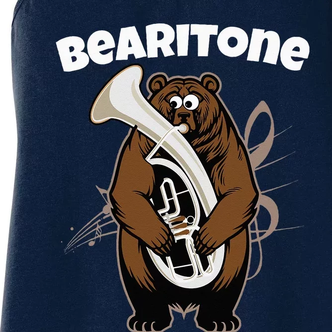 Funny Bearitone Euphonium For Horn Player Baritone Women's Racerback Tank