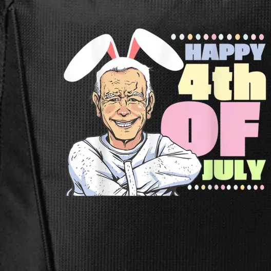 Funny Biden Easter Bunny Confused Happy 4th Of July City Backpack