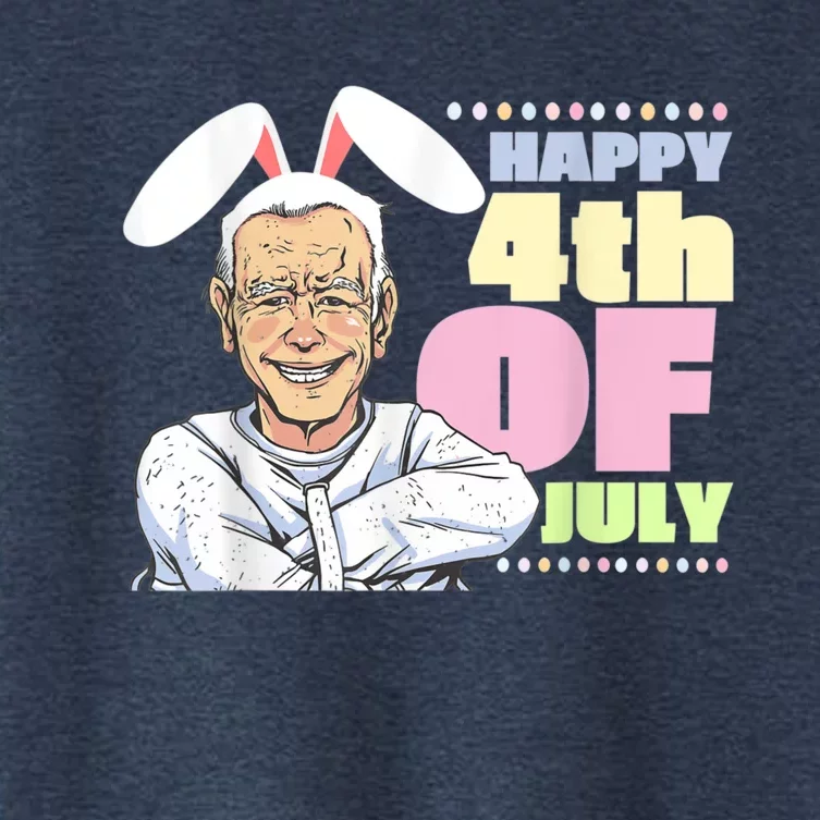 Funny Biden Easter Bunny Confused Happy 4th Of July Women's Crop Top Tee