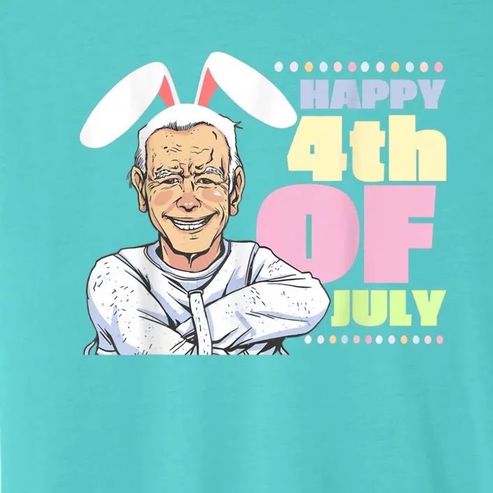 Funny Biden Easter Bunny Confused Happy 4th Of July ChromaSoft Performance T-Shirt