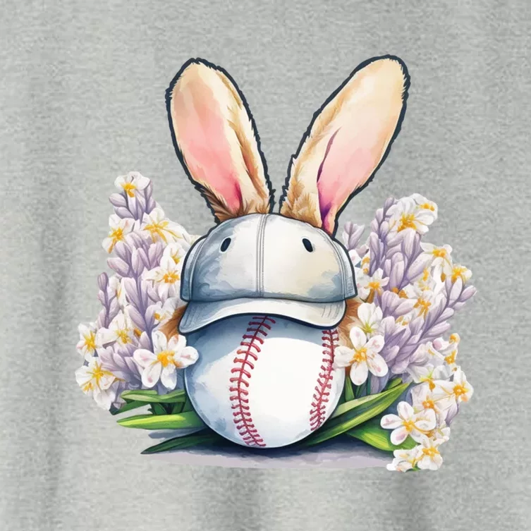 Funny Baseball Easter Baseball Players Dads Sons Gift Women's Crop Top Tee