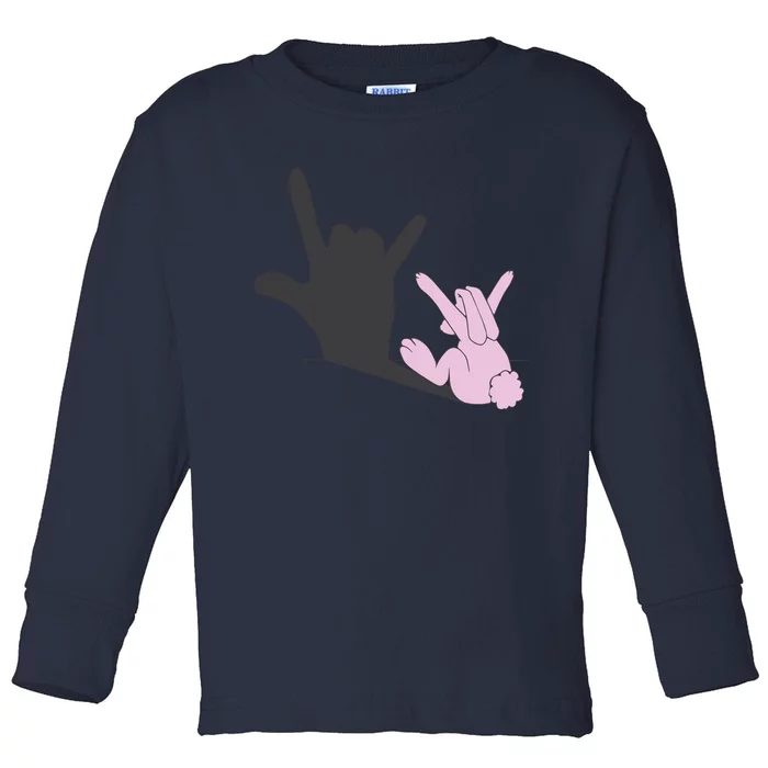 Funny Bunny Easter Day Toddler Long Sleeve Shirt