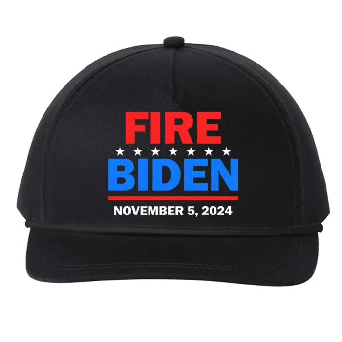 Fire Biden Elect Trump President 2024 Republican Patriot Snapback Five-Panel Rope Hat