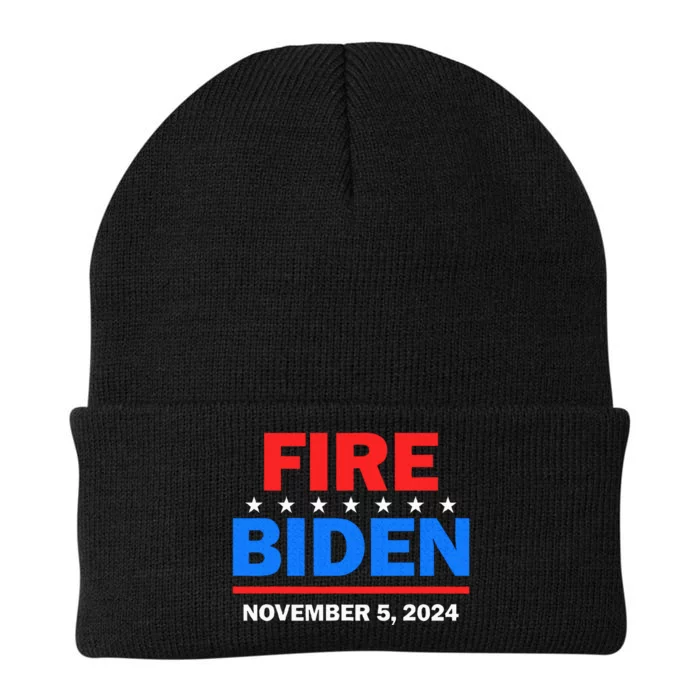 Fire Biden Elect Trump President 2024 Republican Patriot Knit Cap Winter Beanie