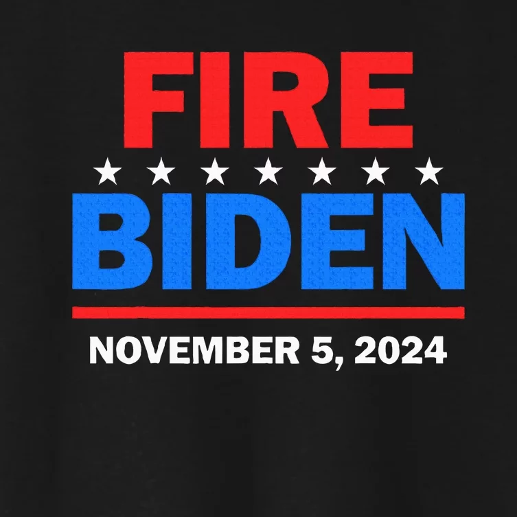 Fire Biden Elect Trump President 2024 Republican Patriot Women's Crop Top Tee