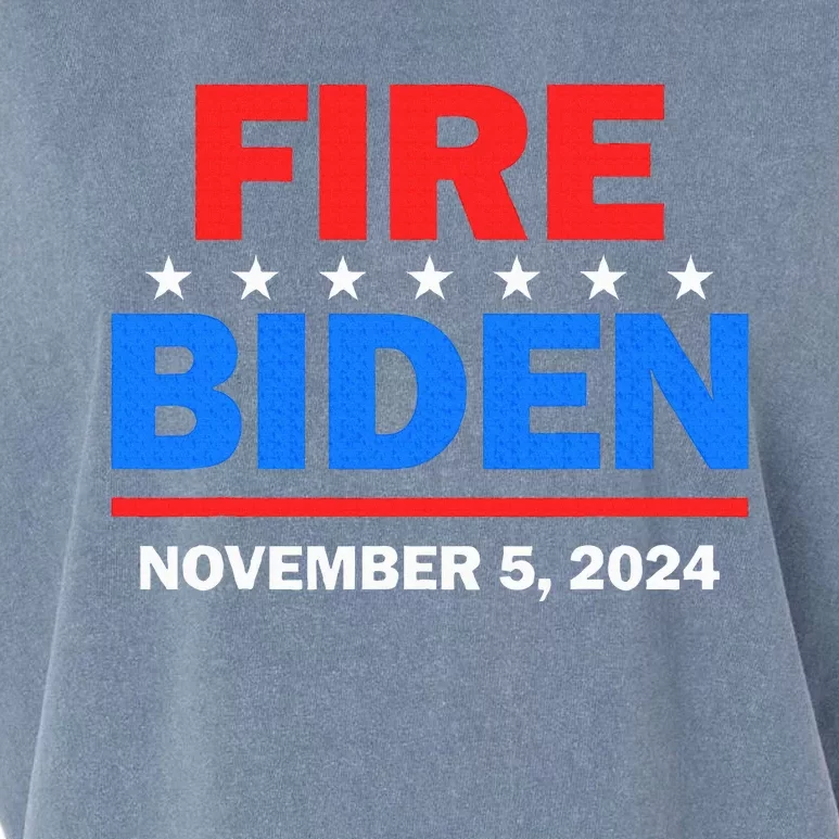 Fire Biden Elect Trump President 2024 Republican Patriot Garment-Dyed Women's Muscle Tee