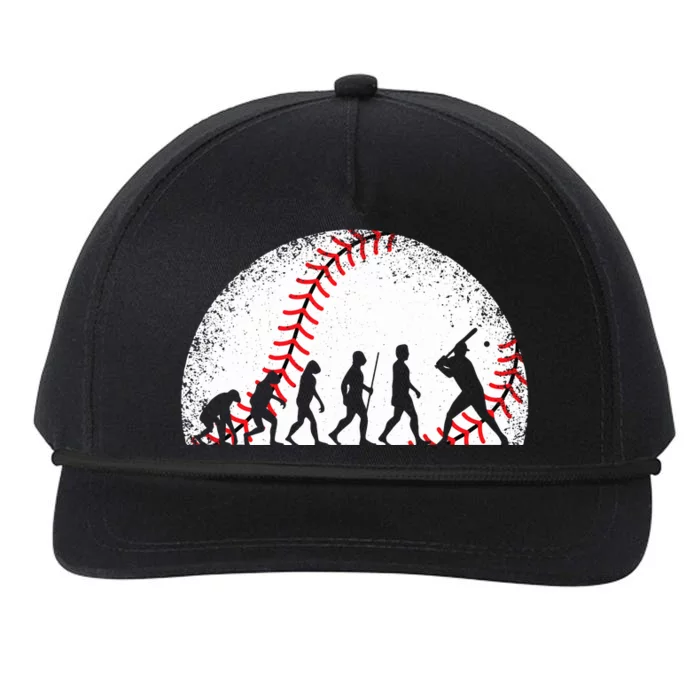 Funny Baseball Evolution Baseball Player Snapback Five-Panel Rope Hat