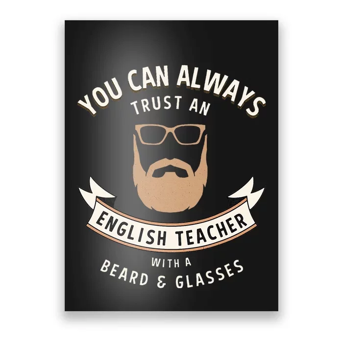 Funny Bearded English Teacher Poster