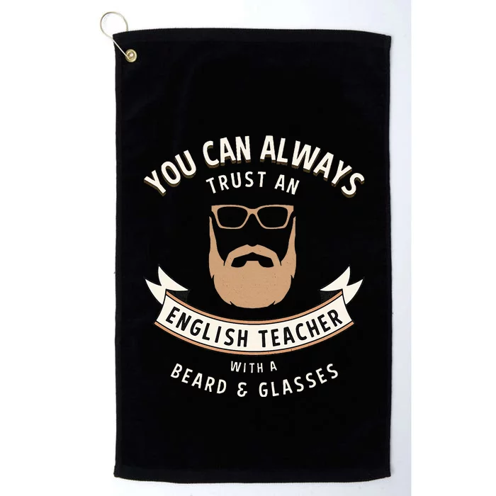 Funny Bearded English Teacher Platinum Collection Golf Towel