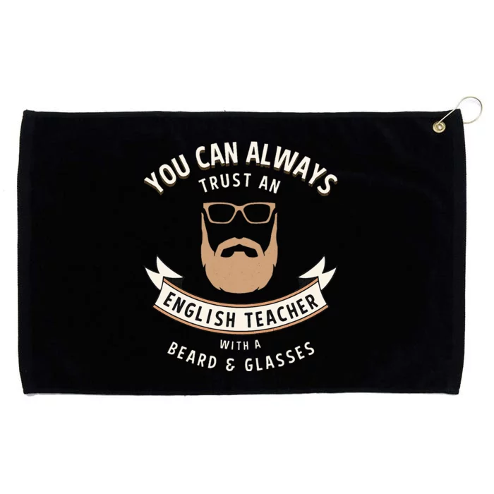 Funny Bearded English Teacher Grommeted Golf Towel